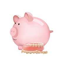 piggy bank cost of dentures in Arlington 
